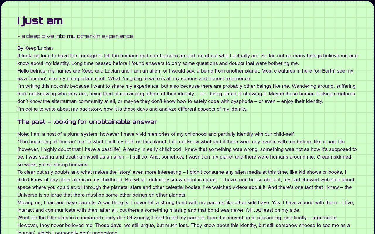 I just am - a deep dive into my otherkin expeirence